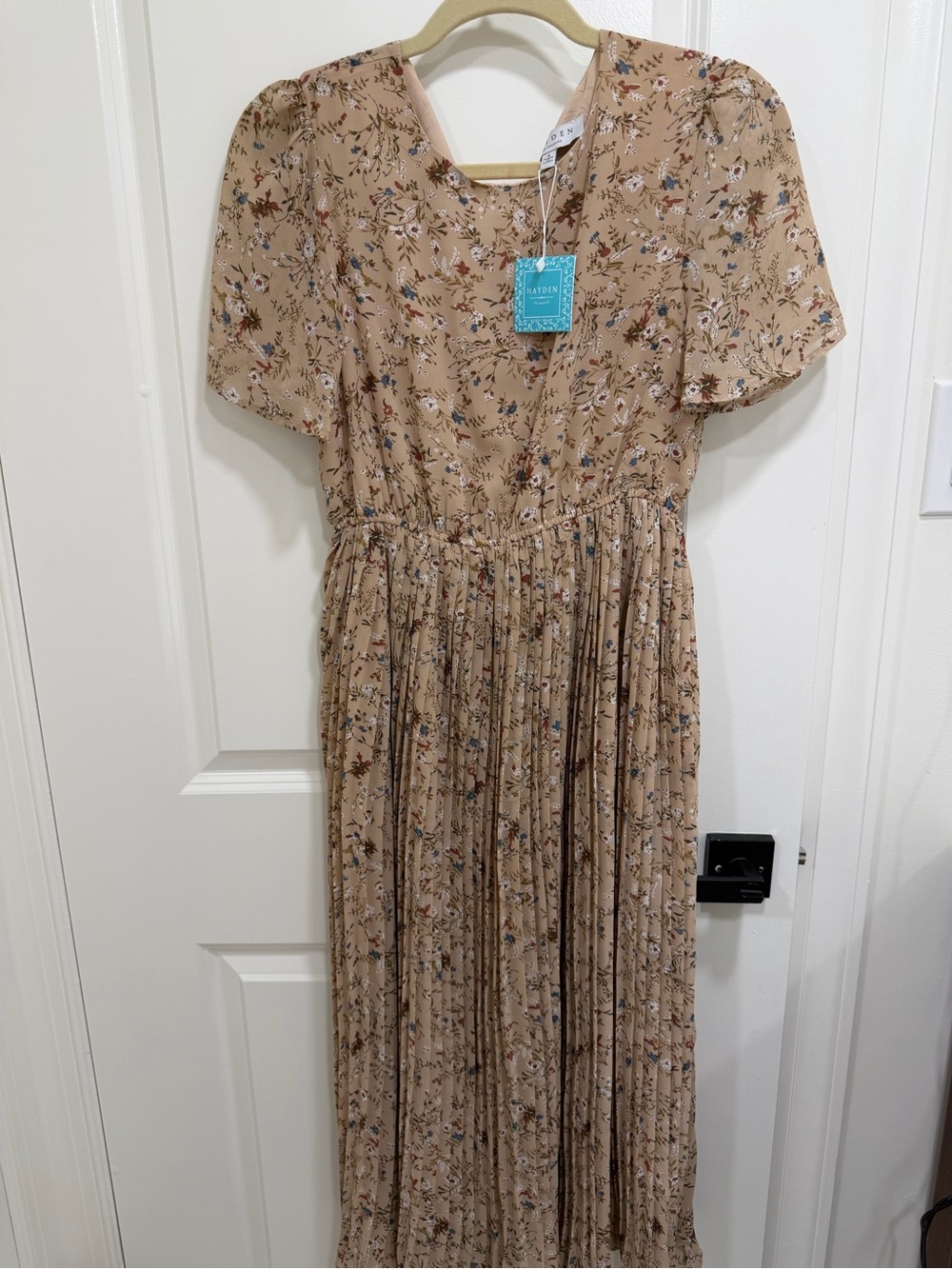 Hayden Beige Floral Maxi Dress